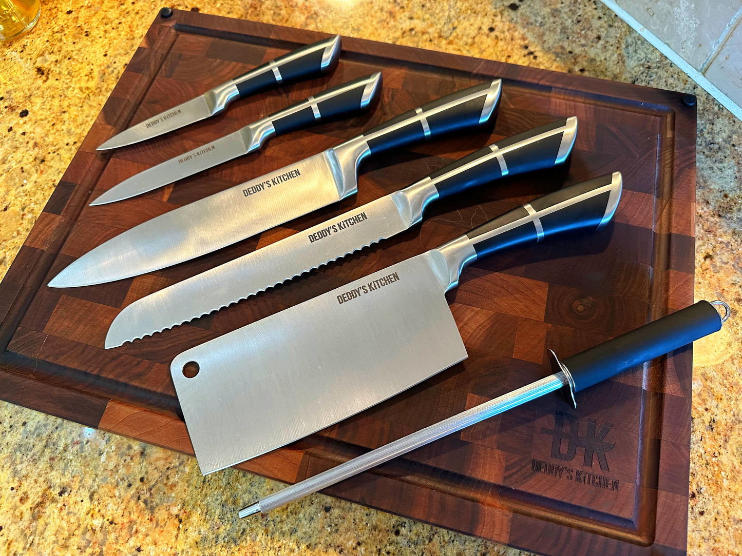 Obsessing over my new kitchen knife set 🥹 #kitchenfinds #